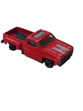 Red Diecast Pickup Truck Runner Graphic Mini Truck Unbranded Toy Car